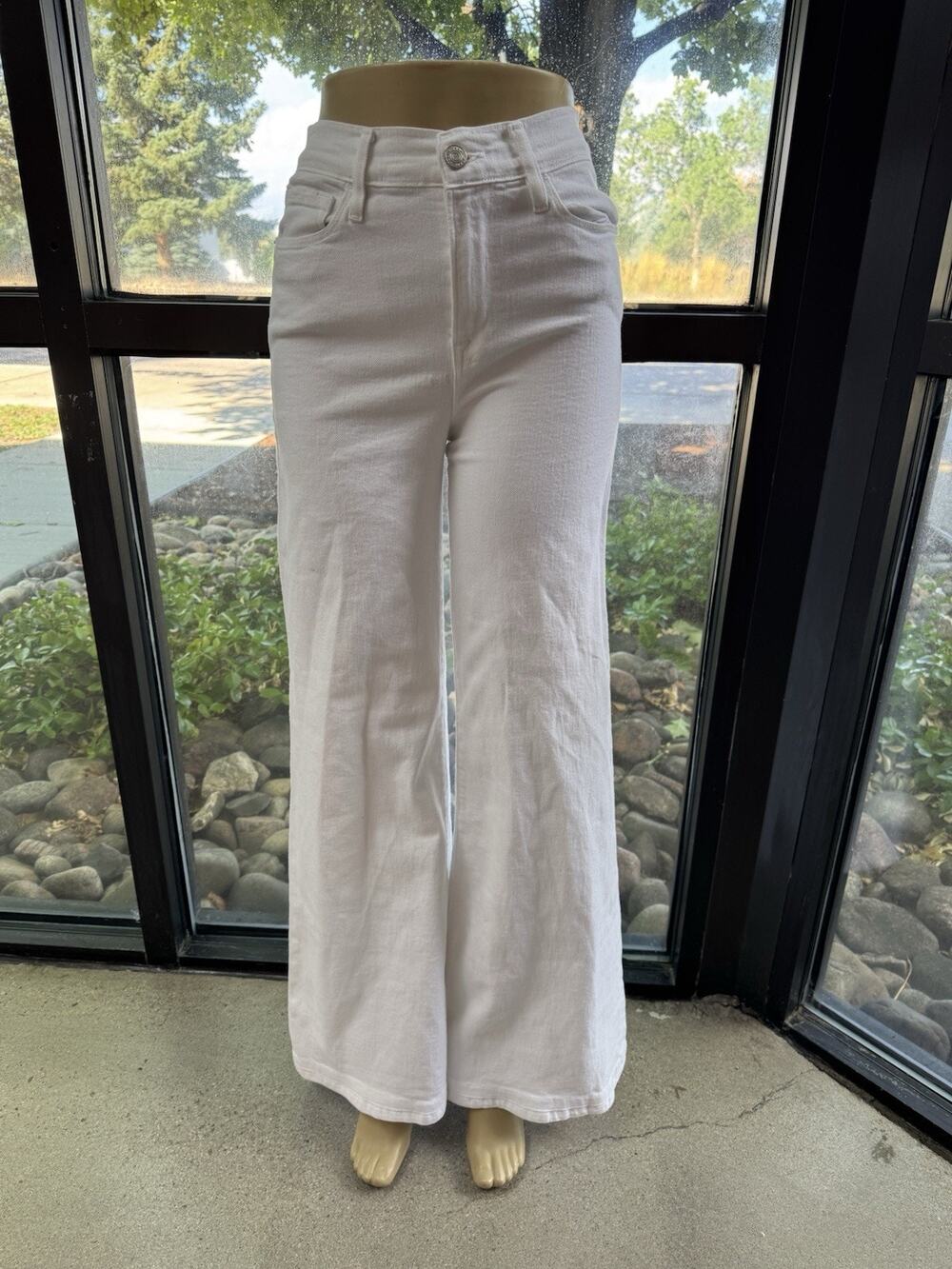 Frame White Wide Leg Jeans Le Palazzo Sz 28